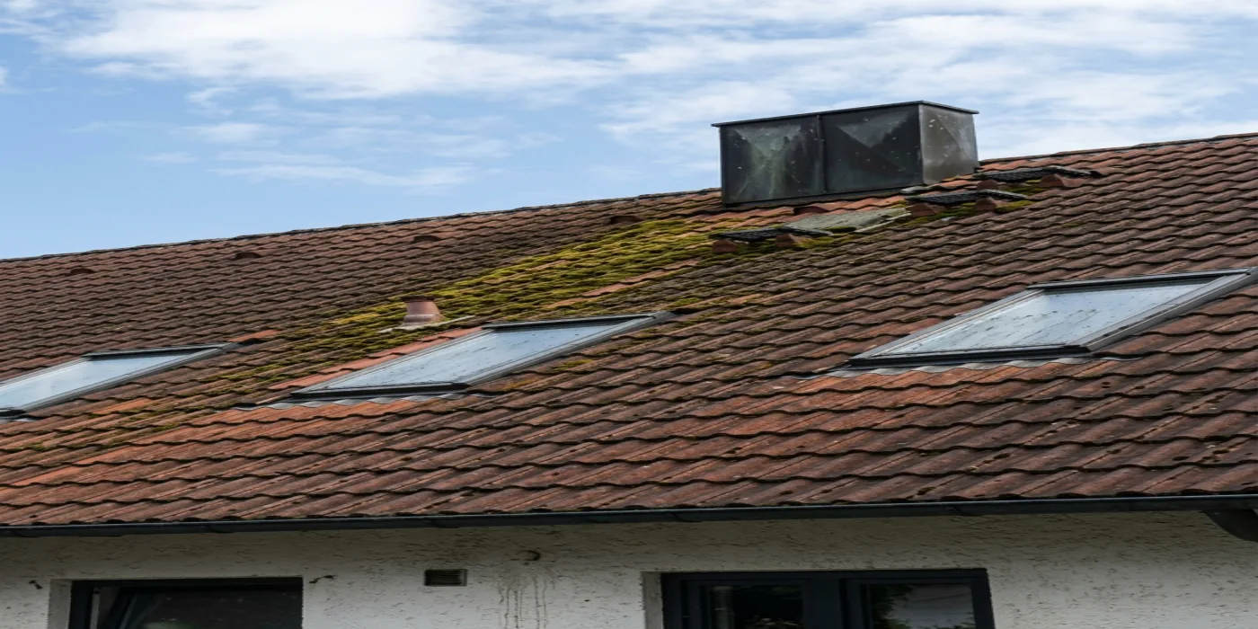 Nettoyage de toiture dans l'Indre-et-Loire — avant (chantier 2) Nettoyage de toiture dans l'Indre-et-Loire — avant (chantier 2)